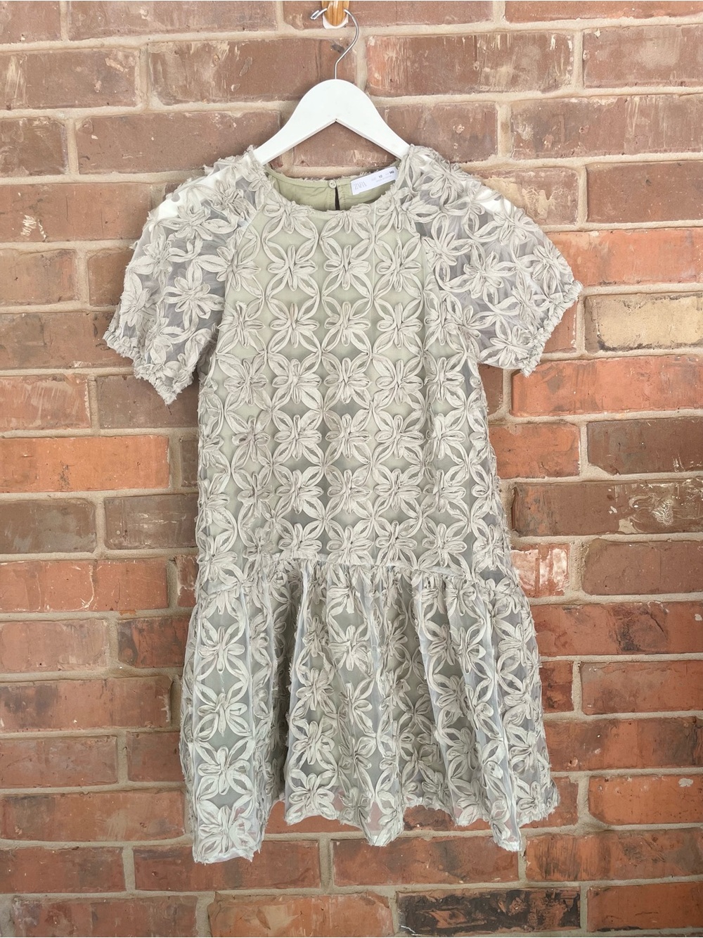 Zara Girls Floral Applique Party Dress size 10